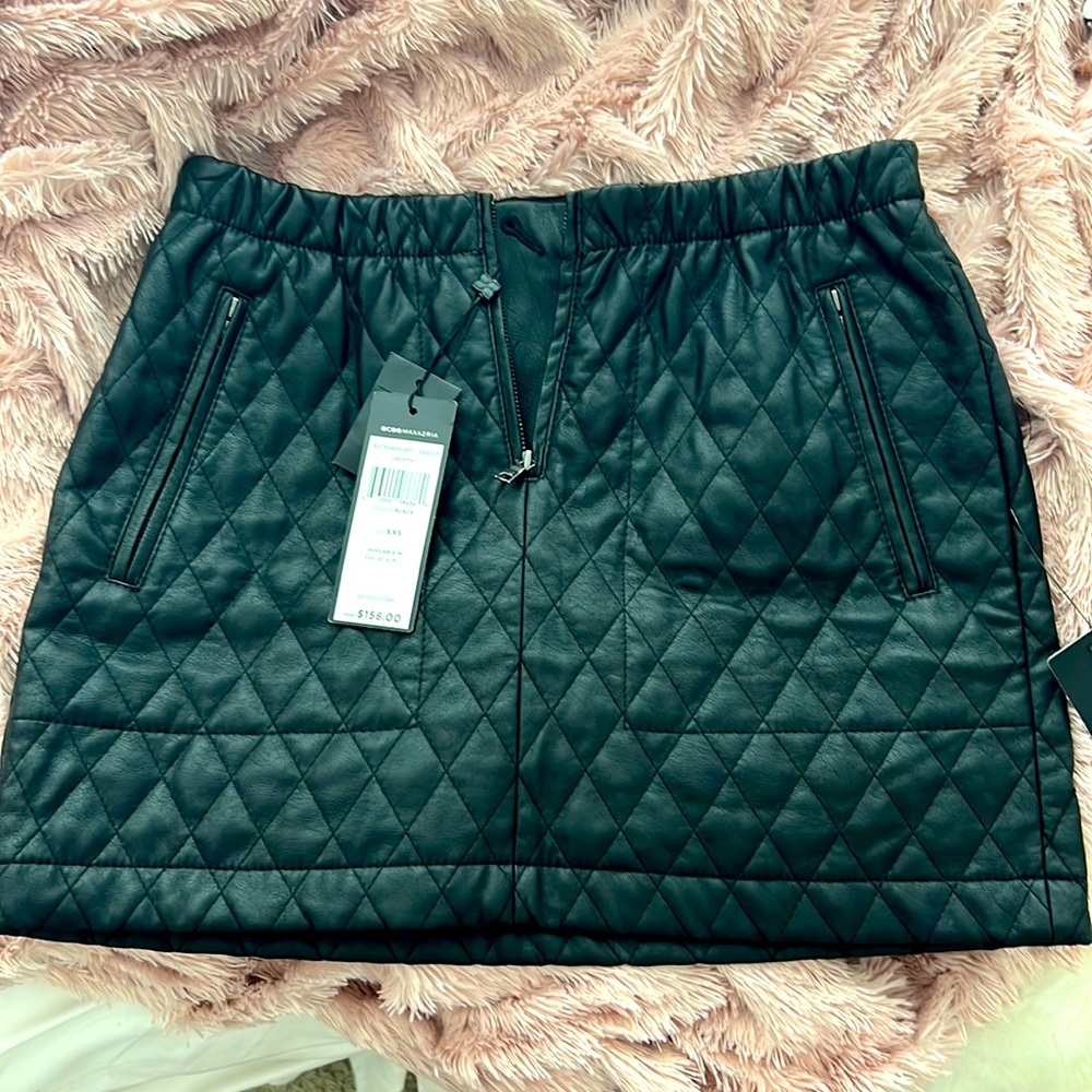 BCBG Faux leather skirt!
